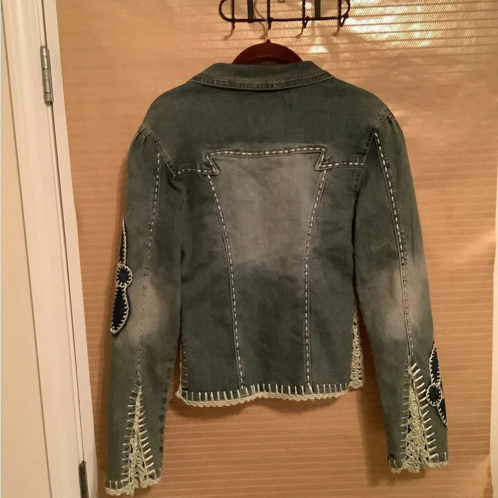 CREST~VINTAGE~BOHO~JEAN JACKET~S~ - Picture 6 of 16